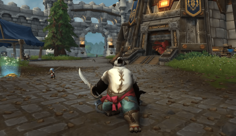 Image of a Pandaren yelling in WoW Plunderstorm.