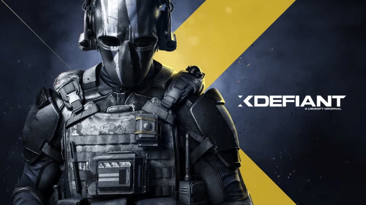 The XDefiant logo set alongside a character.