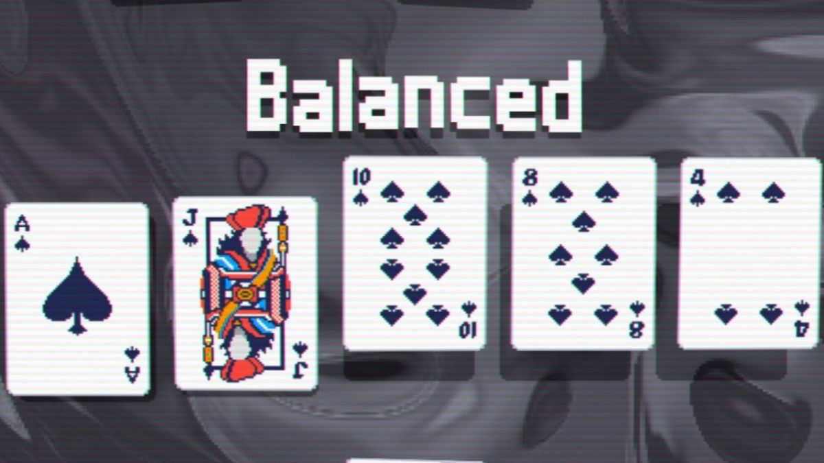 A screenshot of a scoring poker hand in Balatro using the Plasma Deck