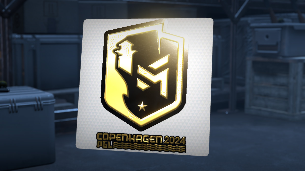 A PGL Copenhagen CS2 Major sticker in gold.