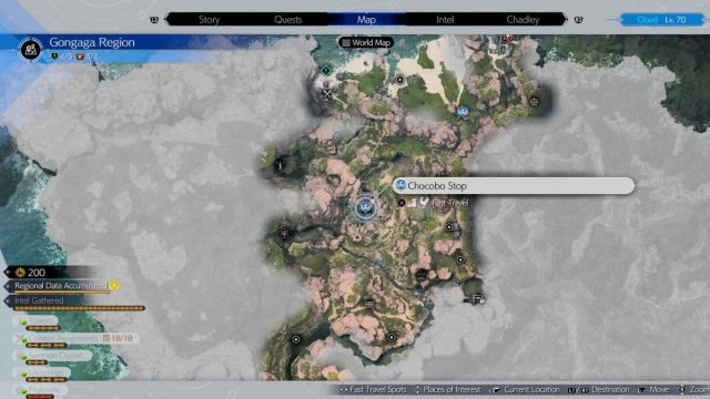 Gongaga Chocobo Stop location 2 in ff7 rebirth