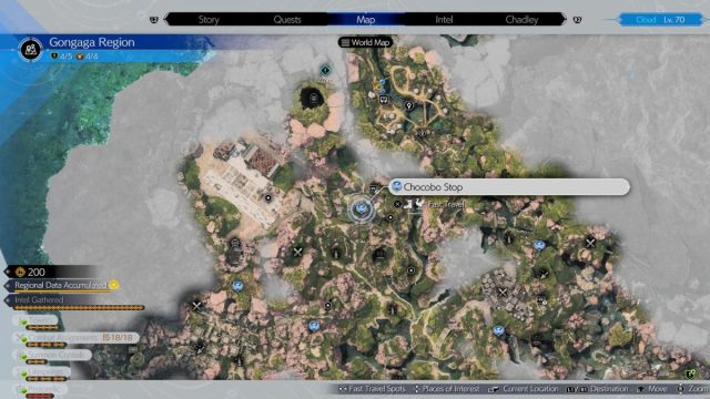 Gongaga Chocobo Stop location 3 in ff7 rebirth