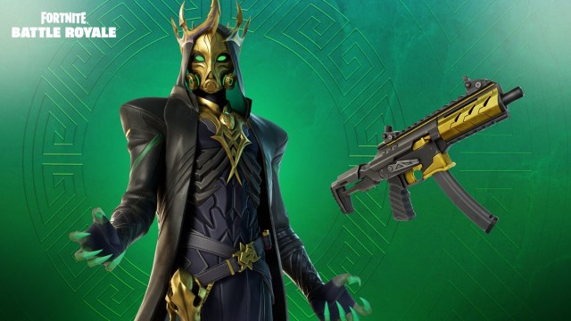 Fortnite Hades skin and Harbinger SMG