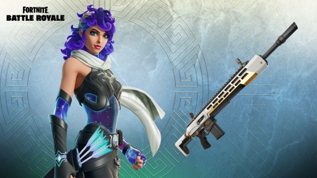 Fortnite Artemis skin and Huntress DMR