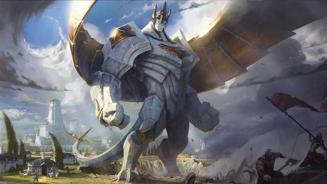 Galio's splash art in League of Legends