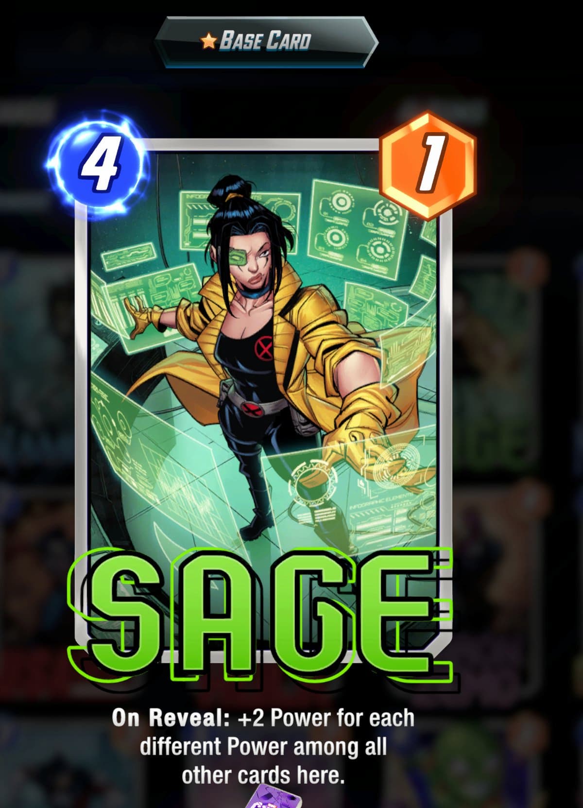 Sage Marvel Snap card