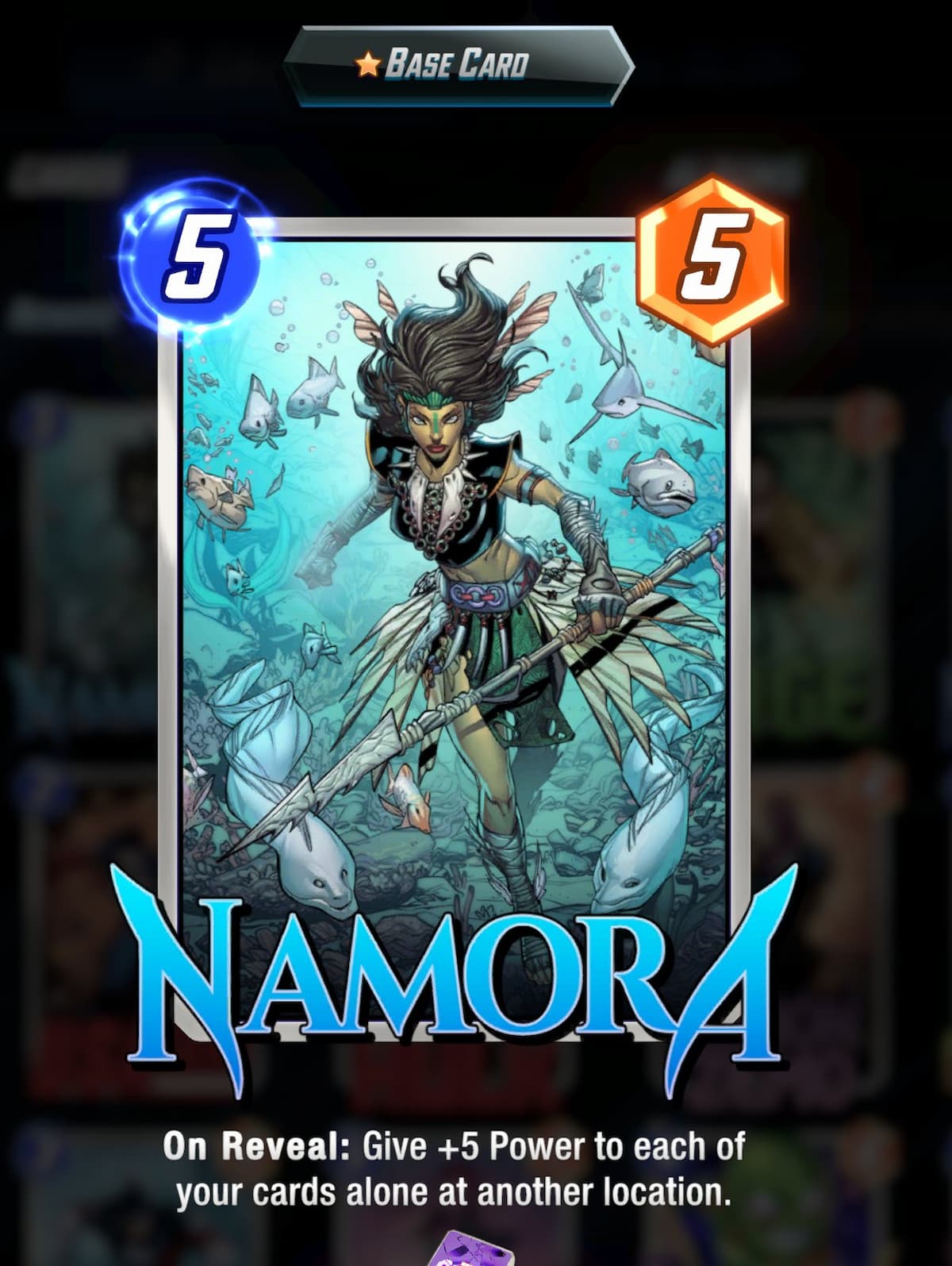 Namora Marvel Snap card