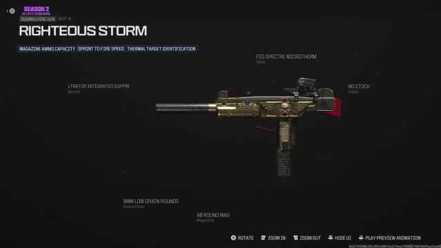 Warhammer WSP-9 blueprint in MW3