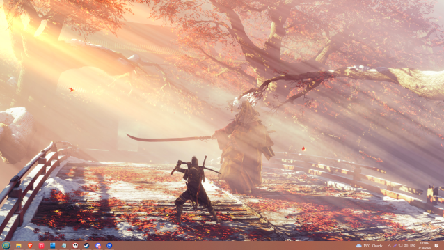 Sekiro fighting the Corrupted Monk in Sekiro: Shadows Die Twice.