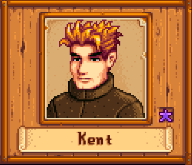 Kent in Winter in Stardew Valley.