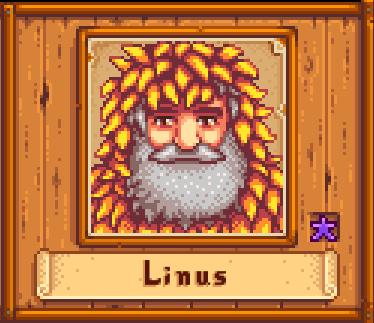 Linus in Winter in Stardew Valley.