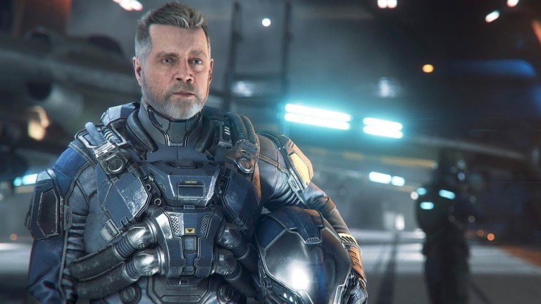 An image of Mark Hamill's character from Squadron 42