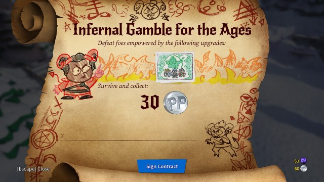 Infernal Gamble for the Ages Pact in South Park: Snow Day!