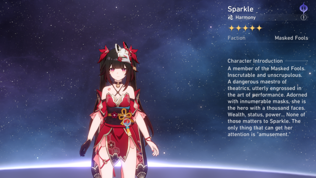 Sparkle idling in Honkai: Star Rail.