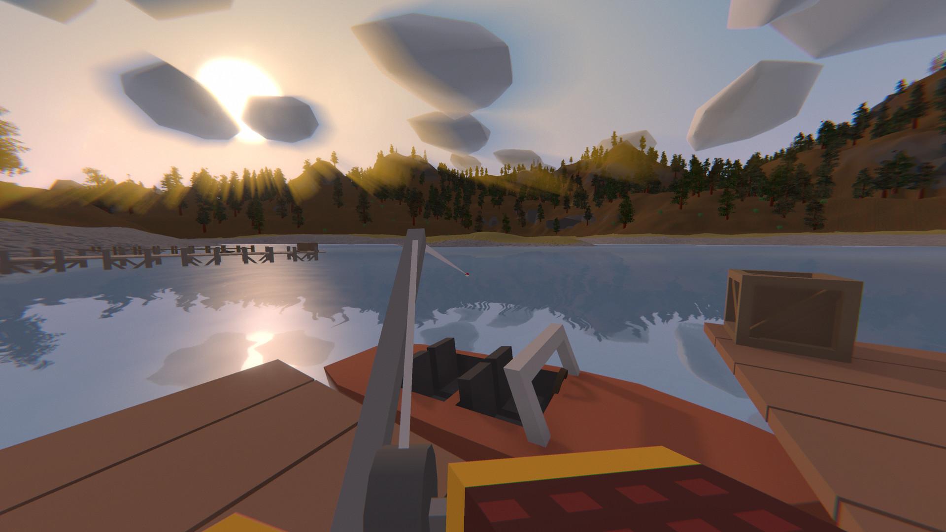 An image of the player fishing in Unturned