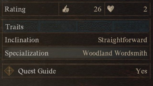 Woodland wordsmith specialization on a pawn in DD2