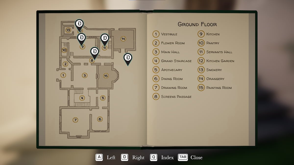 Every Ash Plume clue location in Botany Manor