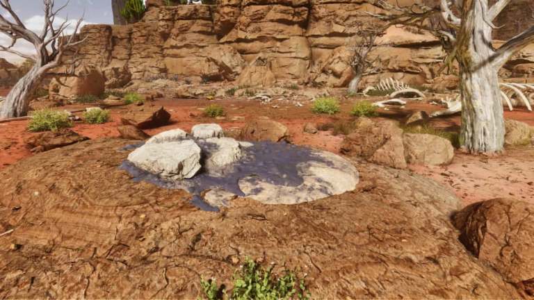 An Oil Vein in the environment in Ark: Survival Ascended Scorched Earth.