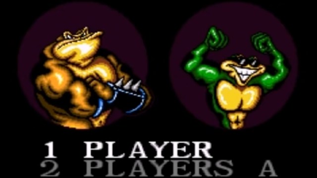 Battletoads in Battlemaniacs player mode select screen