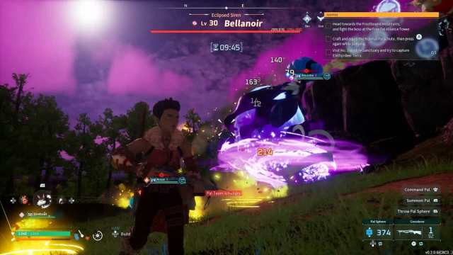 Bellanoir Raid Battle with numbers in Palworld