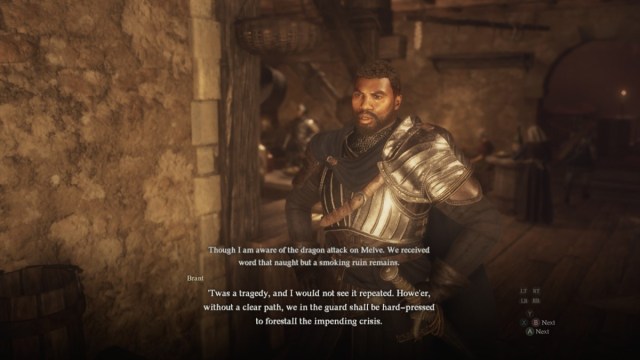 Brant during the Regentkin's Resolve quest in Dragon's Dogma 2.