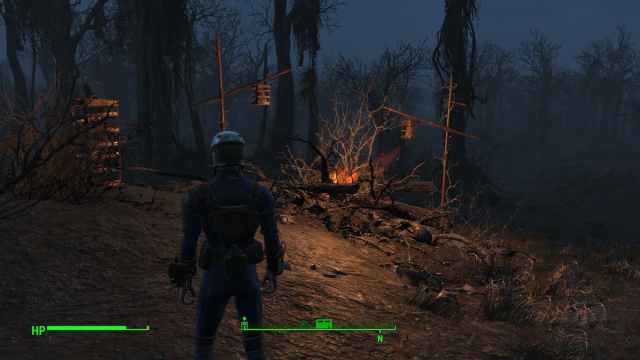 Pyro's camp in Fallout 4.