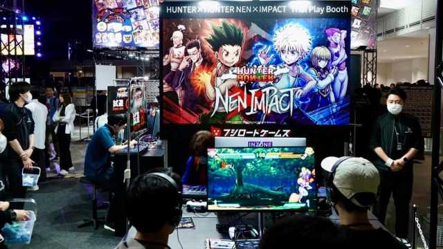 Hunter x Hunter Nen Impact being played at Evo Japan.