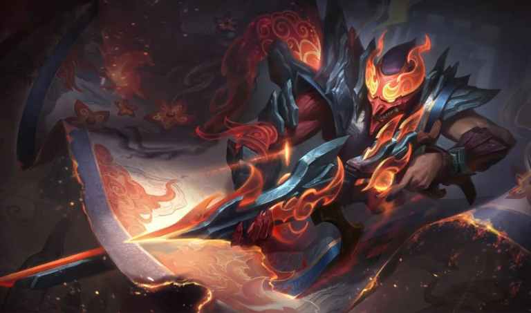 Shan Hai Scrolls Jhin splash art in League of Legends.