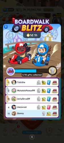 Monopoly GO Boardwalk Blitz Leaderboard