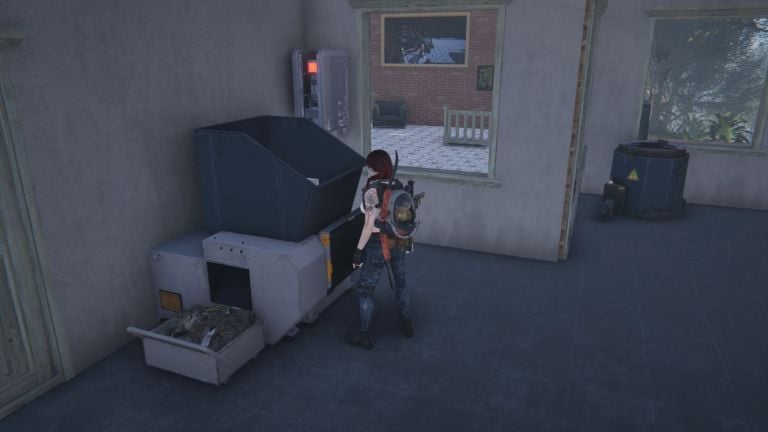 A Once Human screenshot of a player standing in front of a Disassembly Bench.