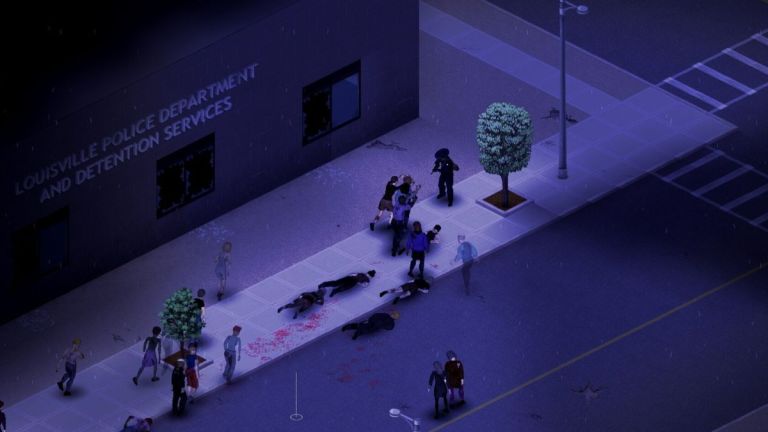 An image of zombies in Project Zomboid