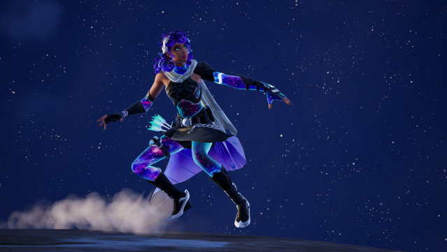 Player using Airbending mythic in Fortnite.