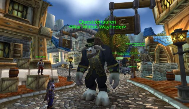 Questzertauren in Stromwind City in the WoW War Within alpha