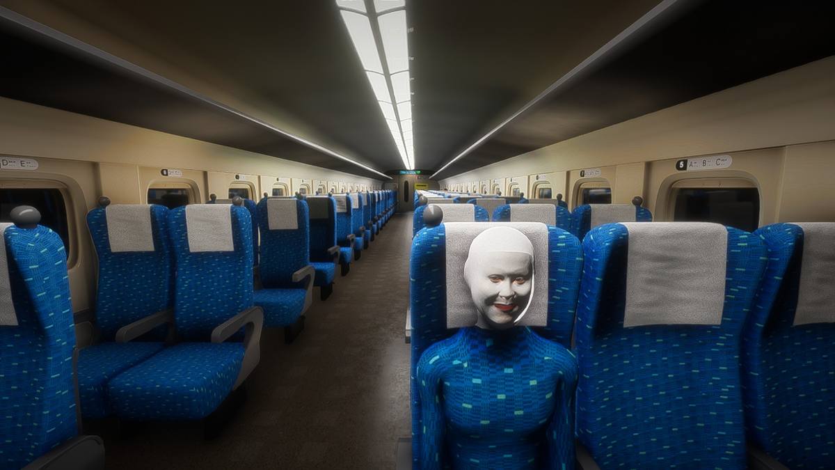 Human as chair anomaly in Shinkansen 0