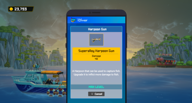 Superalloy Harpoon Gun in Dave the Diver