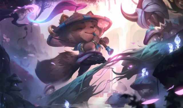 Spirit Blossom Teemo in League splash art