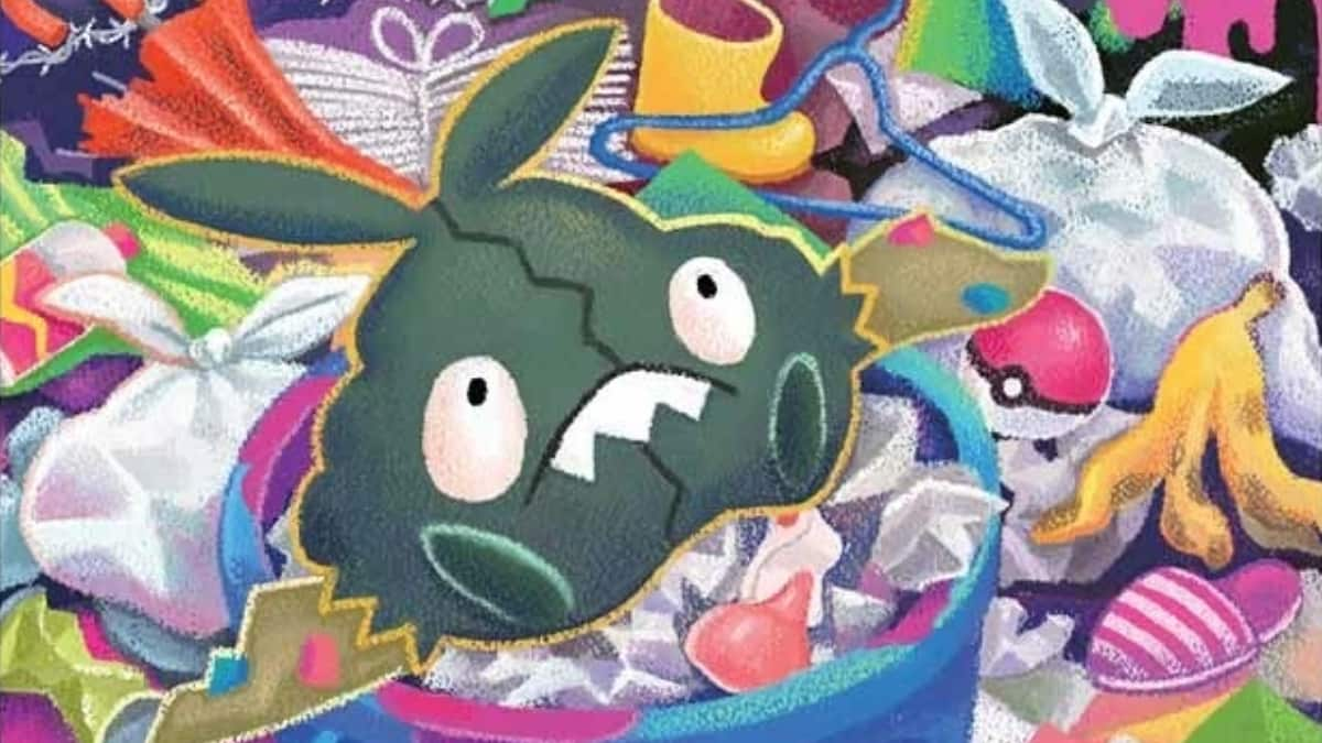 Trubbish Pokemon TCG art.