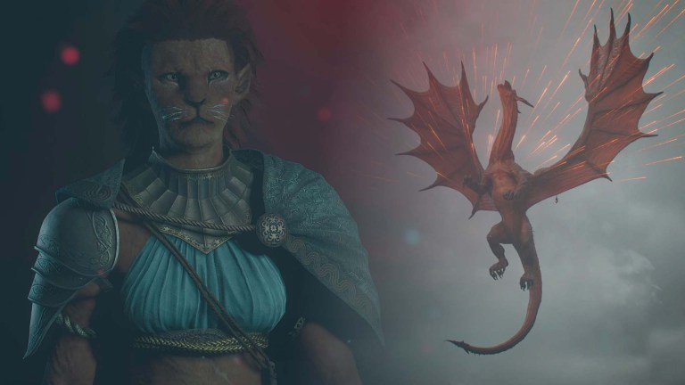 Dragon falling in Dragon's Dogma 2