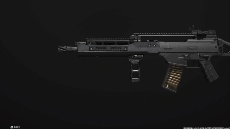 A screenshot of the Holger 556 AR in MW3.