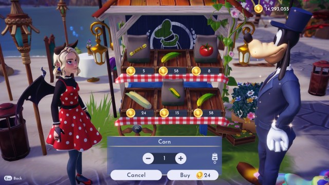 Goofy's Stall at Dazzle Beach selling various seeds and produce