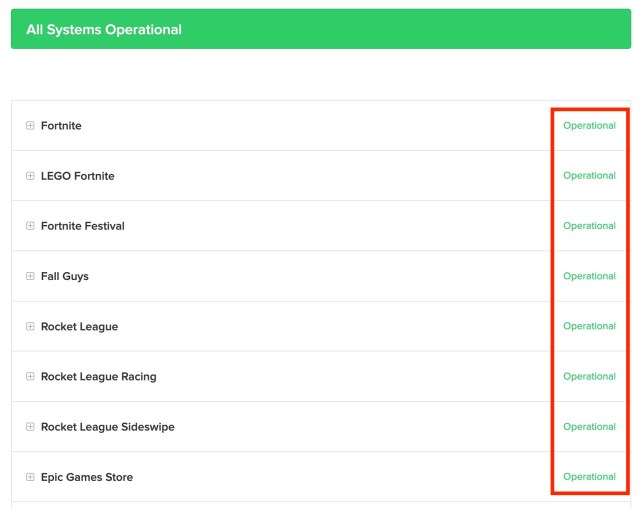Fortnite Server Status.