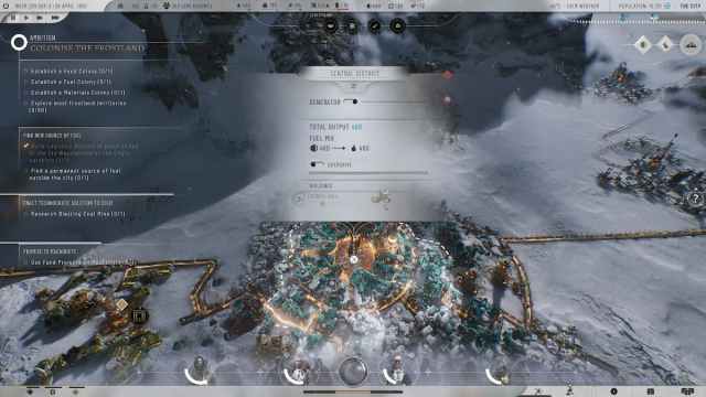 Generator overview in Frostpunk 2