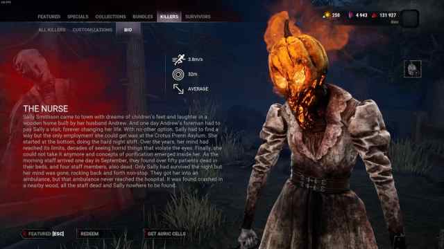 The Nurse's bio in Dead by Daylight.