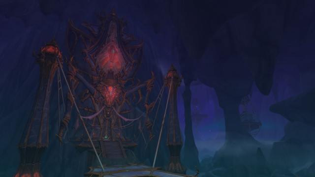 Nerubian architecture in Azj'kahet in WoW War Within