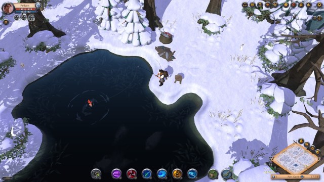 A character fishing in Albion Online