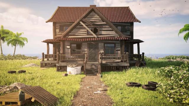 A messy, broken down house in House Flipper 2.