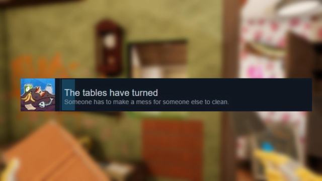 The tables have turned achievement in House Flipper 2.