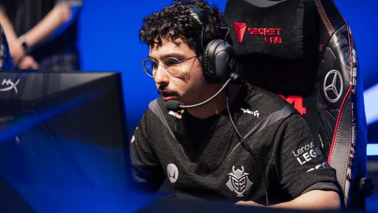 Sergen "BrokenBlade" Çelik of G2 Esports is seen on stage during MSI 2024 Bracket Stage.