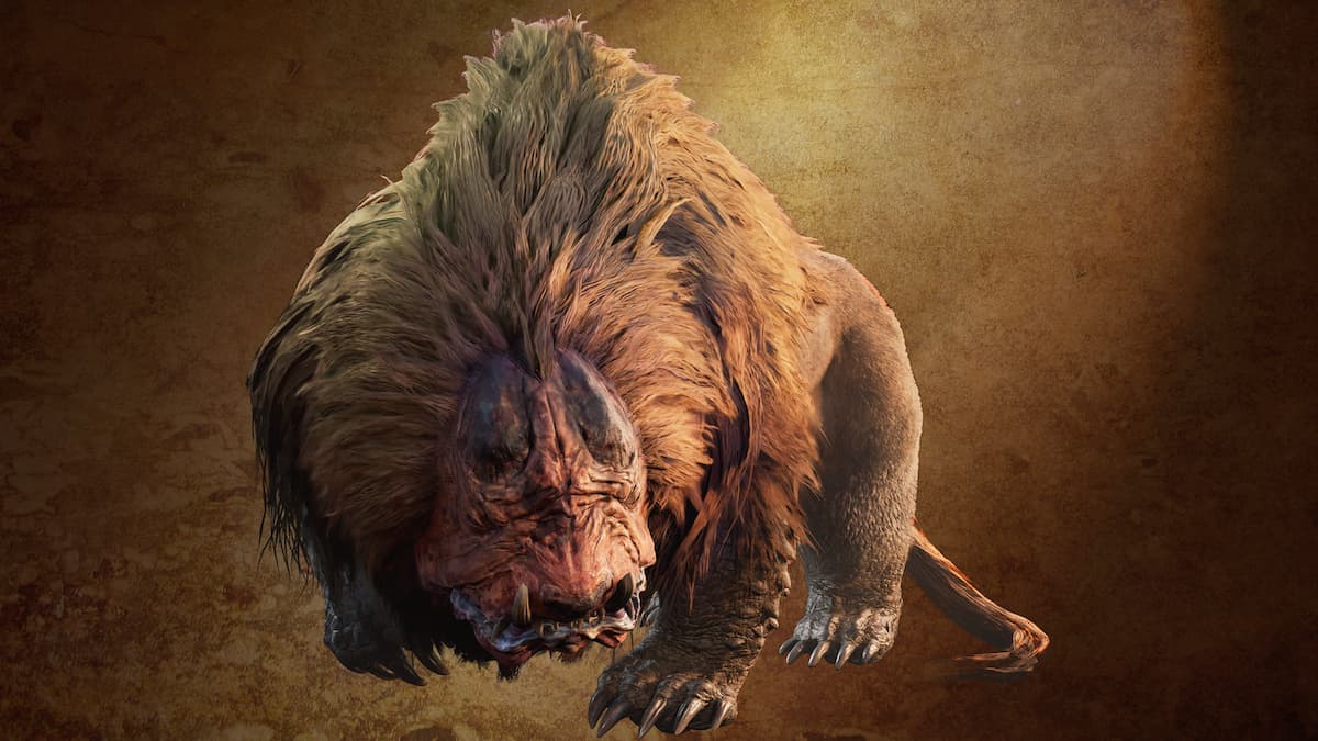 An image of the Doshaguma monster from Monster Hunter Wilds