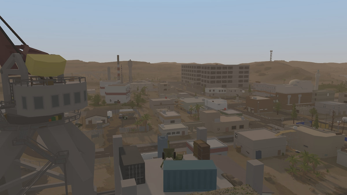 Arid map landscape in Unturned.